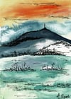 Puy de Dôme sous la brume matinale