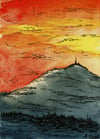 Puy de dôme soleil couchant 